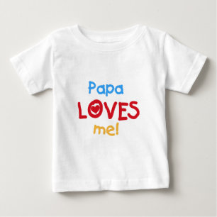 T-shirt Pour Bébé Le papa m'aime