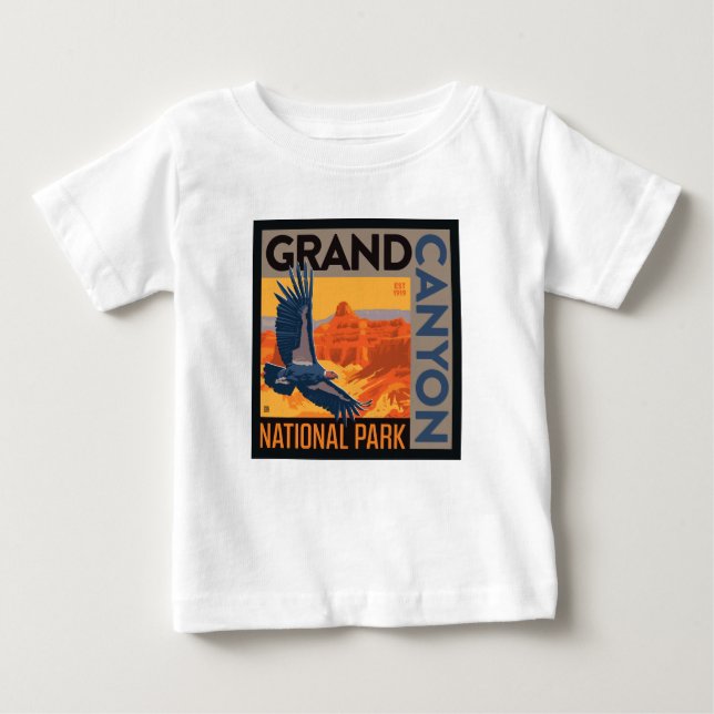 T-shirt Pour Bébé Le Parc national du Grand Canyon | Condor (Devant)
