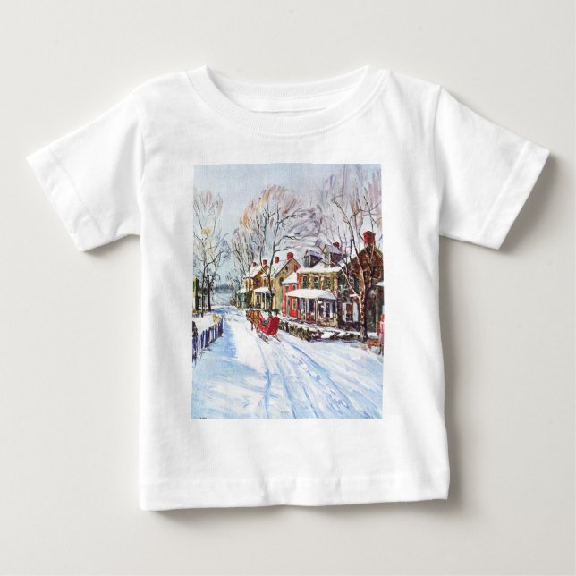 T-shirt Pour Bébé Le pays des merveilles d'hiver (Devant)