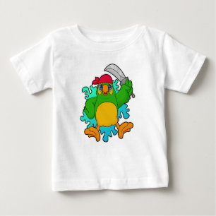 T-shirt Pour Bébé Le perroquet comme pirate avec épée
