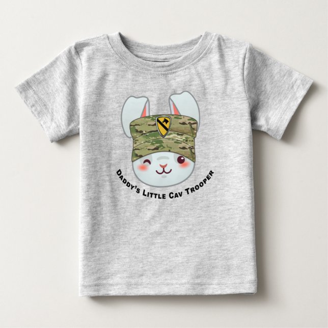 T-shirt Pour Bébé "Le petit 1er Cav Trooper de papa" (Devant)