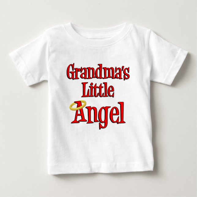 T-shirt Pour Bébé Le petit ange de grand-mère (Devant)