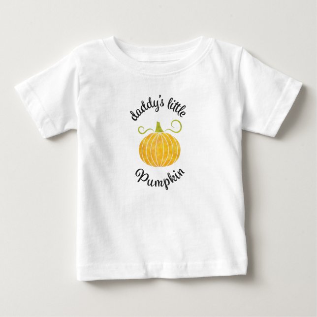T-shirt Pour Bébé Le petit citrouille de papa (Devant)