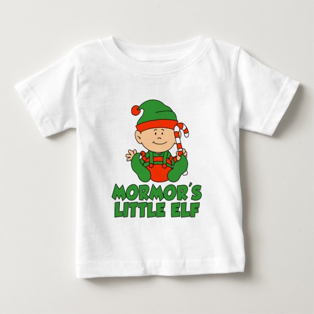 T-shirt Pour Bébé Le petit elfe de Mormor (Devant)
