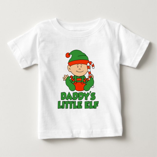 T-shirt Pour Bébé Le petit elfe de papa (Devant)