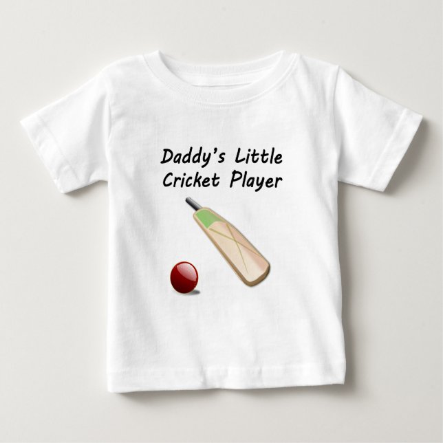 T-shirt Pour Bébé Le petit joueur de cricket de papa (Devant)