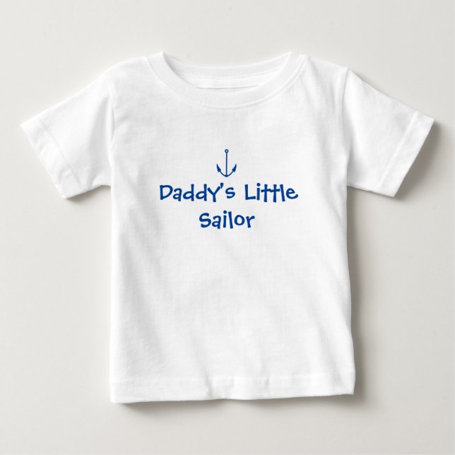 T-shirt Pour Bébé "Le petit marin de papa" (Devant)