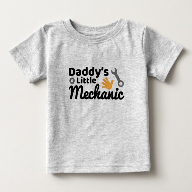 T-shirt Pour Bébé Le petit mécanicien de papa (Devant)
