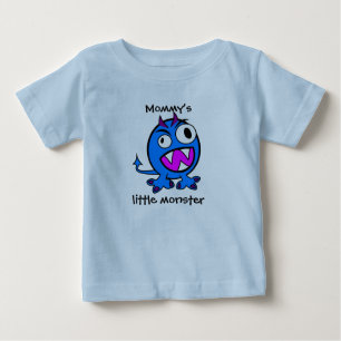 T-shirt Pour Bébé Le petit monstre de Maman - Version Bleue