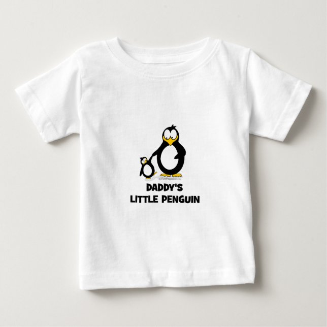 T-shirt Pour Bébé Le petit pingouin du papa (Devant)