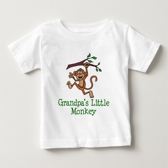 T-shirt Pour Bébé Le petit singe de grand-père (Devant)