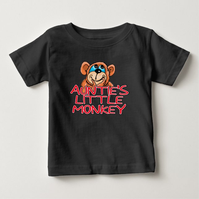 T-shirt Pour Bébé Le petit singe de la tante (Devant)