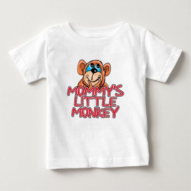 T-shirt Pour Bébé Le petit singe de maman (Devant)