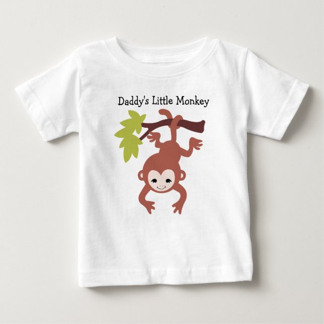 T-shirt Pour Bébé Le petit singe de papa (Devant)