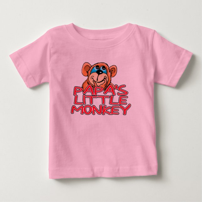 T-shirt Pour Bébé Le petit singe de Papa (Devant)