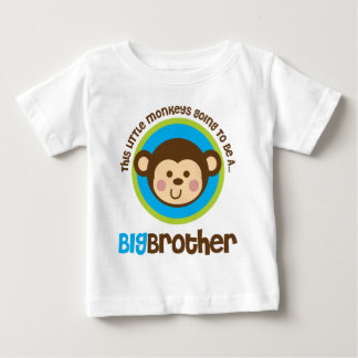 T-shirt Pour Bébé Le Petit Singe Va Être Un Grand Frère