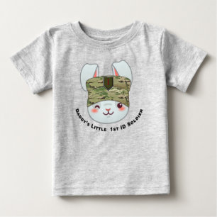 T-shirt Pour Bébé “Le petit soldat 1re ID de Papa”