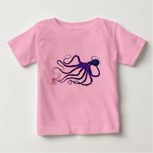 T-shirt Pour Bébé Le poulpe d'Amy dans le pourpre - combinaison de