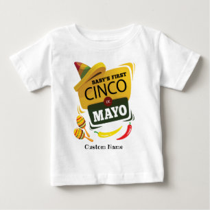 T-shirt Pour Bébé Le premier Cinco de Mayo de Sombrero Fiesta Baby