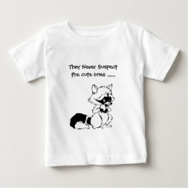 T-shirt Pour Bébé Le raton laveur astucieux ne suspectent jamais les