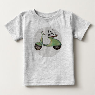 T-shirt Pour Bébé Le rétro Vespa "nous a laissés conduire "