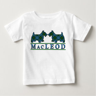 T-shirt Pour Bébé Le Scottie de MacLeod de clan poursuit le tartan