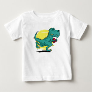 T-shirt Pour Bébé Le T-Rex vole les cœurs