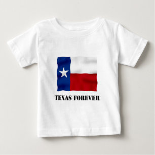 T-shirt Pour Bébé Le TEXAS POUR TOUJOURS - texte de drapeau -