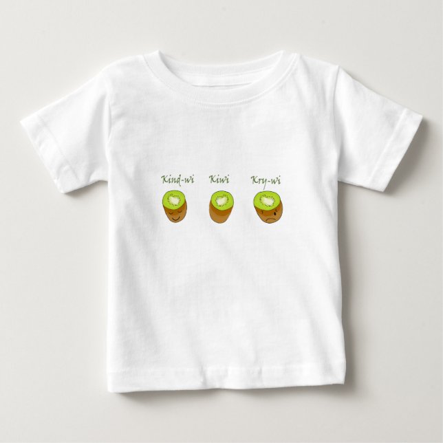 T-shirt Pour Bébé Le trio de kiwi (Devant)