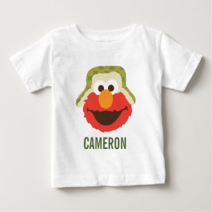 T-shirt Pour Bébé Le visage d'Elmo Woodland   Ajouter Votre Nom