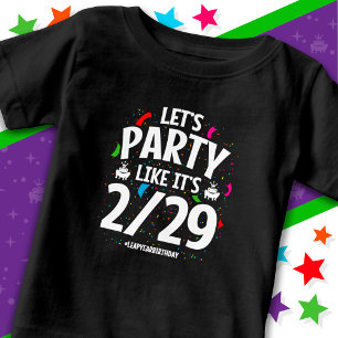 T-shirt Pour Bébé Leap Year Leap Day Party 29th Birthday