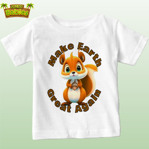 T-shirt Pour Bébé L'écureuil forestier, maïs, rend la Terre grande