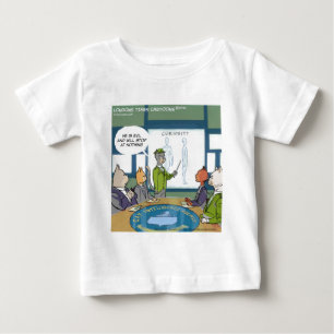 T-shirt Pour Bébé L'ennemi naturel des chats, c'est drôle