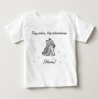 T-shirt Pour Bébé Leopard Baby Tee – Custom Name