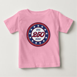 T-shirt Pour Bébé Les 250 ans d'Amérique avec le drapeau des États-U