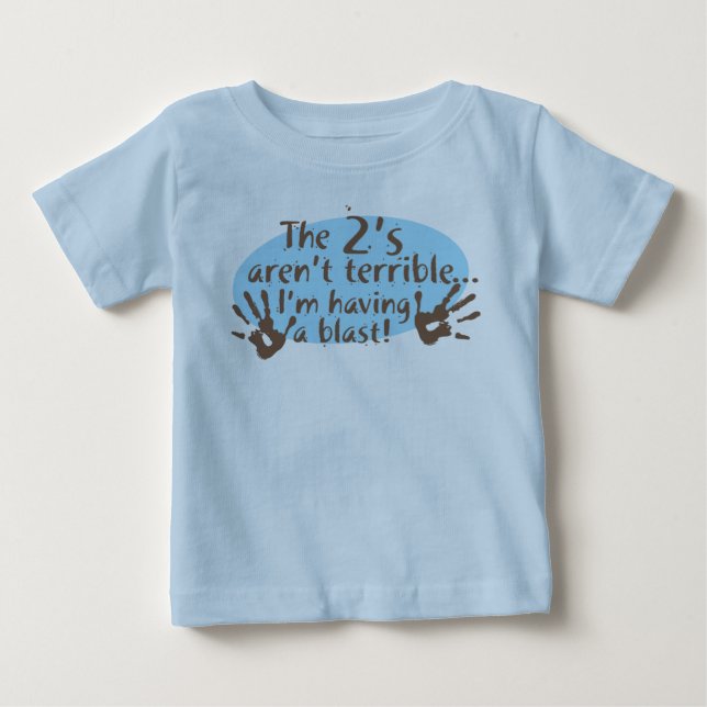 T-shirt Pour Bébé Les 2 ne sont pas terribles… (Devant)