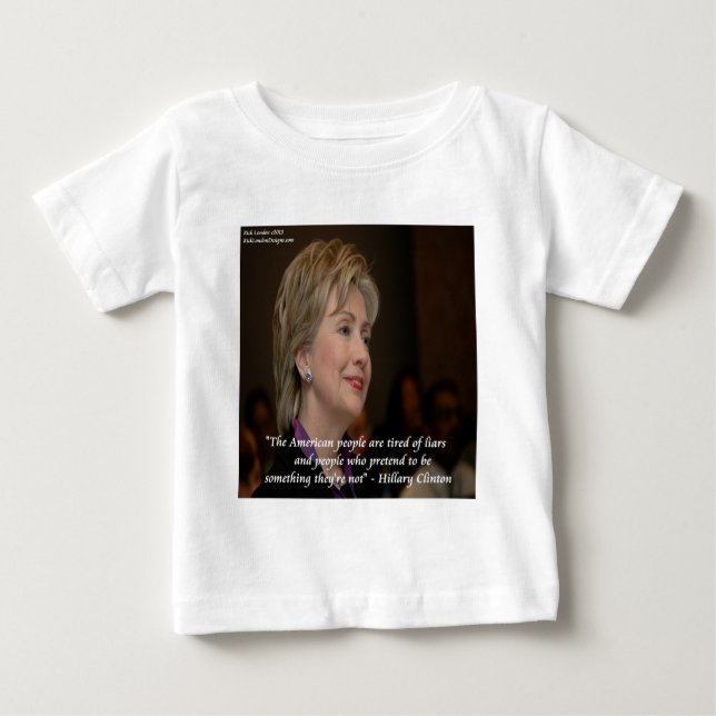 T-shirt Pour Bébé Les Américains d'Hillary Clinton sont fatigués (Devant)