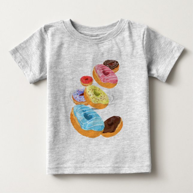 T-shirt Pour Bébé Les beignets (Devant)