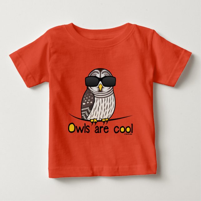 T-shirt Pour Bébé Les chouettes sont cool (Devant)