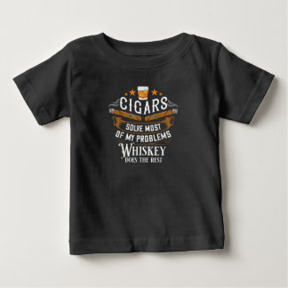 T-shirt Pour Bébé Les cigares résolvent la plupart de mes problèmes