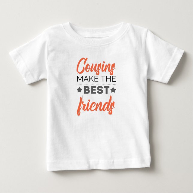 T-shirt Pour Bébé Les Cousins font les meilleurs amis (Devant)