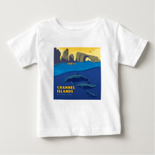 T-shirt Pour Bébé Les dauphins du parc national des îles Channel
