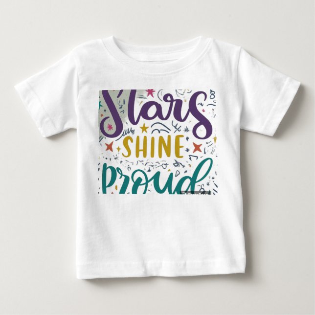 T-SHIRT POUR BÉBÉ LES ÉTOILES SONT FIÈRES (Devant)
