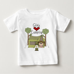T-shirt Pour Bébé Les filles aiment le camping