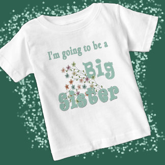T-shirt Pour Bébé Les Fleurs Pastel Soeurs Grandes