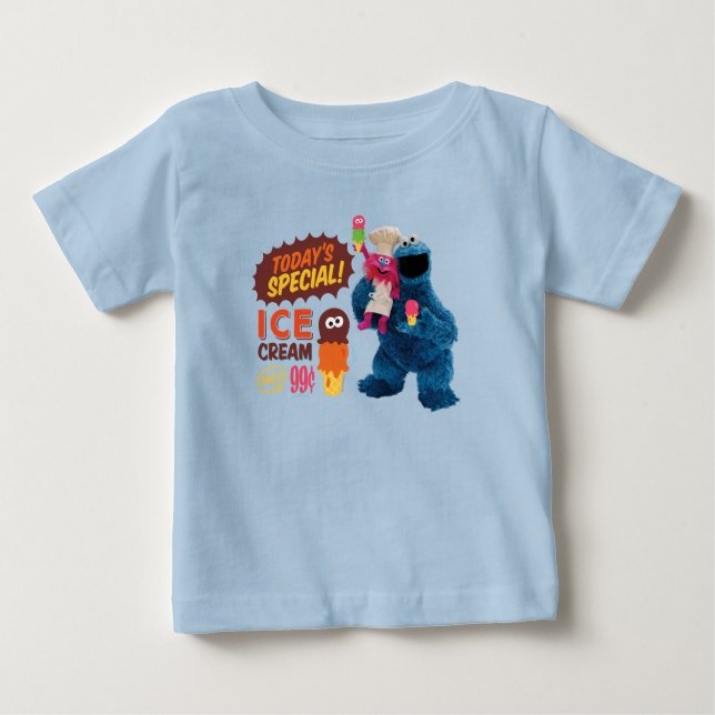 T-shirt Pour Bébé Les gourmands de Monster | Spécial d'aujourd'hui (Devant)
