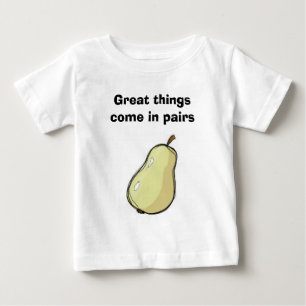T-shirt Pour Bébé Les grandes choses viennent dans les paires
