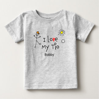 T-shirt Pour Bébé Les mignons garçons J'aime Mon Tio Baby Tee