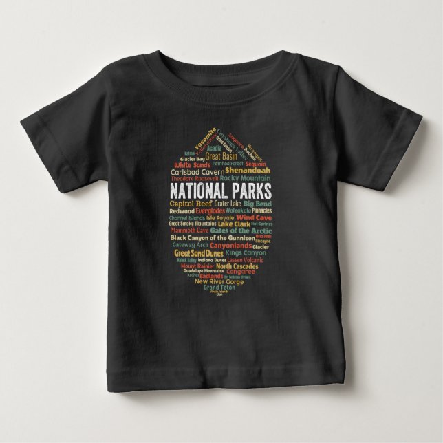 T-shirt Pour Bébé Les parcs nationaux (Devant)
