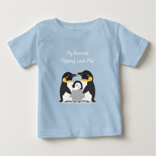 T-shirt Pour Bébé Les Parents Qui Me Flippent Pun De Pingouin